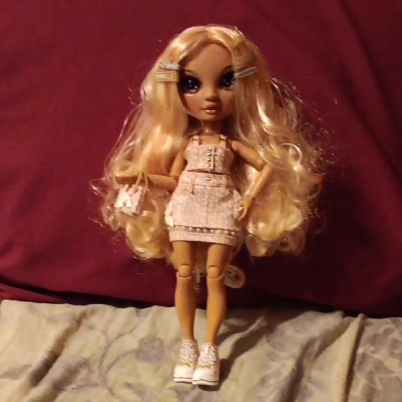 Blonde Fashion Doll with Pink Outfit - Picture 1 of 3